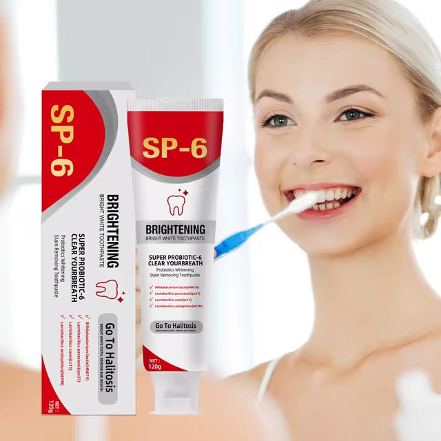 Dentifrice Blanchissant aux probiotiques, Nettoyage en Profondeur & Haleine Fraiche